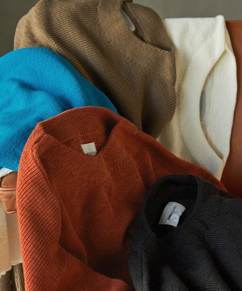 EMMA CLOTHES(エマクローズ)の「ボートネックリブ編みスプリングプルオーバーニット EMMA CLOTHES(ニット/セーター・メンズ・モカ/チャコールグレー/アイボリー/ブルー/テラコッタ・M/S/L)」の19枚目の写真
