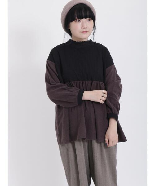 Samansa Mos2（サマンサ モスモス）の「レース切替前後2WAYスタンドネックブラウス（シャツ/ブラウス・レディース・オフホワイト/チャコールグレー/ブラック/ベージュ・F）」の21枚目の写真