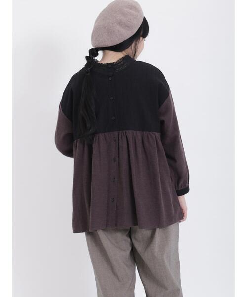 Samansa Mos2（サマンサ モスモス）の「レース切替前後2WAYスタンドネックブラウス（シャツ/ブラウス・レディース・オフホワイト/チャコールグレー/ブラック/ベージュ・F）」の22枚目の写真
