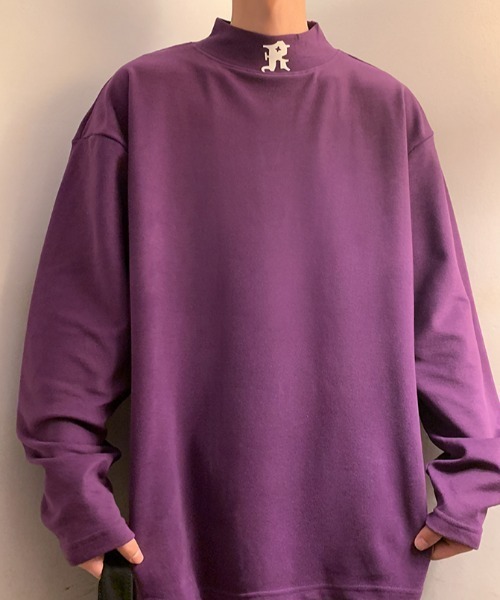 MGV(エムジーヴィー)の「イニシャルロゴモックネックロンT(Tシャツ/カットソー・メンズ・ベージュ/ダークグレー/ブラック/ホワイト/パープル・LARGE/X-LARGE/MEDIUM)」の17枚目の写真