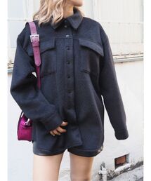 EVRIS | シャギーオーバーサイズシャツ(ミリタリージャケット)