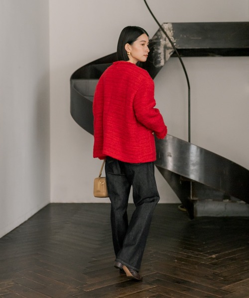 RIVE DROITE（リヴドロワ）の「ツイードオーバージャケット（その他アウター・レディース・オフホワイト/レッド/ブラック・FREE）」の9枚目の写真