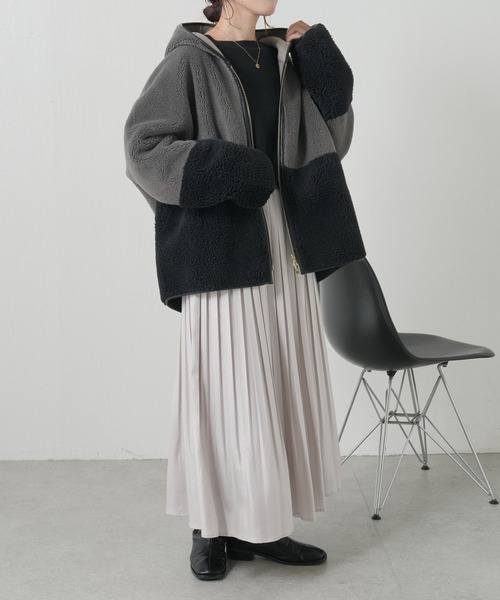 Risley（リズレー）の「Risley/リバーシブルボアフーディー（ブルゾン