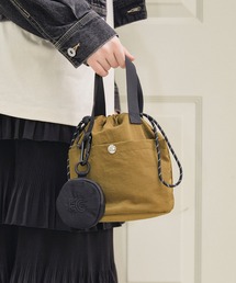 ELLEgirl | ロゴ刺繍ポーチ付き巾着バッグ【ELLEgirl/エル ガール】(ハンドバッグ)