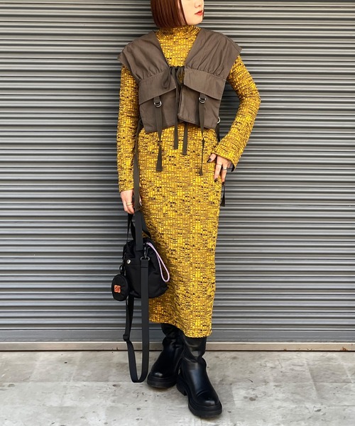 ELLEgirl（エルガール）の「ロゴ刺繍ポーチ付き巾着バッグ【ELLEgirl/エル ガール】（ハンドバッグ・レディース・ブラック/カーキ・FREE）」の16枚目の写真