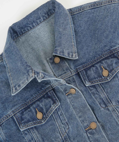 titivate（ティティベイト）の「デニムジャケット（デニムジャケット・レディース・ライトブルー/ブルー・FREE）」の3枚目の写真