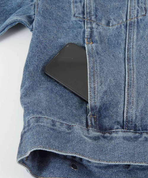 titivate（ティティベイト）の「デニムジャケット（デニムジャケット・レディース・ライトブルー/ブルー・FREE）」の4枚目の写真
