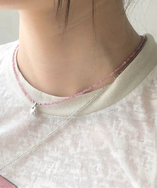 セール】LAPUIS(ラピュイ)Oyster Gemstone Necklace（ネックレス