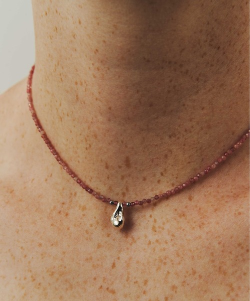 セール】LAPUIS(ラピュイ)Oyster Gemstone Necklace（ネックレス