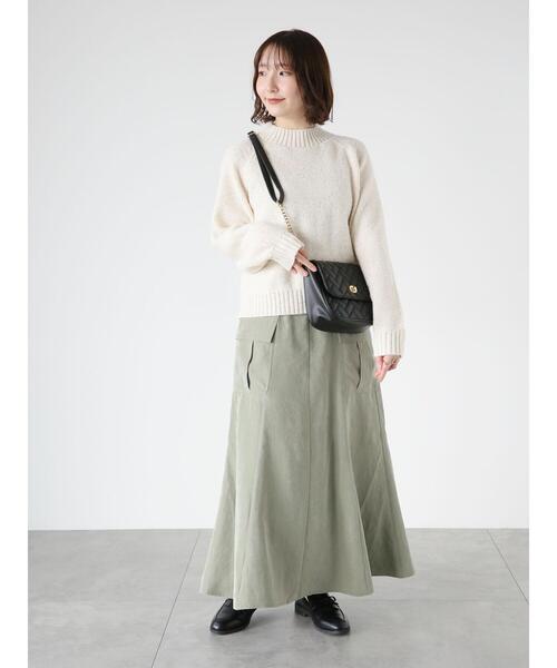 Te chichi TERRASSE（テチチテラス）の「カーゴマーメイドスカート（スカート・レディース・カーキ/オフホワイト/チャコールグレー・F）」の11枚目の写真