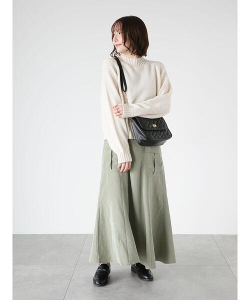 Te chichi TERRASSE（テチチテラス）の「カーゴマーメイドスカート（スカート・レディース・カーキ/オフホワイト/チャコールグレー・F）」の12枚目の写真