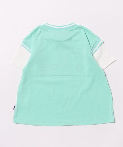 FILA(フィラ)の「FILA/フィラ メッシュアップリケBIG半袖Tシャツ(Tシャツ/カットソー・キッズ・ミント/ピンク・130/120/110)」の3枚目の写真