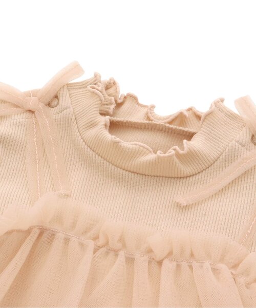 Ampersand（アンパサンド）の「premier スペシャルチュールワンピロンパース（ロンパース・キッズ・ライトグレー/ピンク・70/60/80）」の9枚目の写真