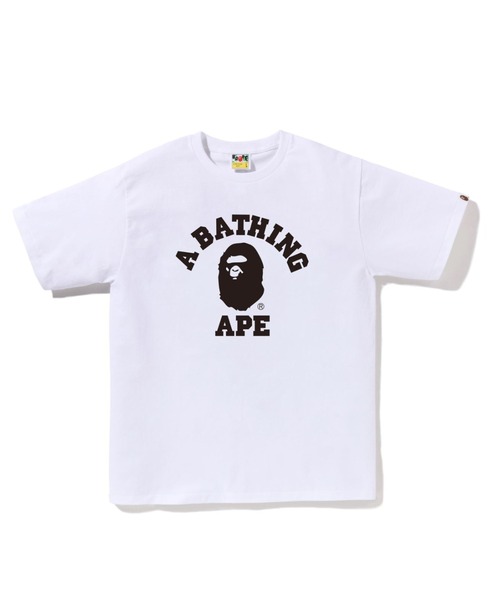 A BATHING APE(アベイシングエイプ)の「BICOLOR COLLEGE TEE M(Tシャツ/カットソー・メンズ・ホワイト/ブラック・X-LARGE/LARGE/XX-LARGE/XXX-LARGE/MEDIUM/SMALL)」の2枚目の写真