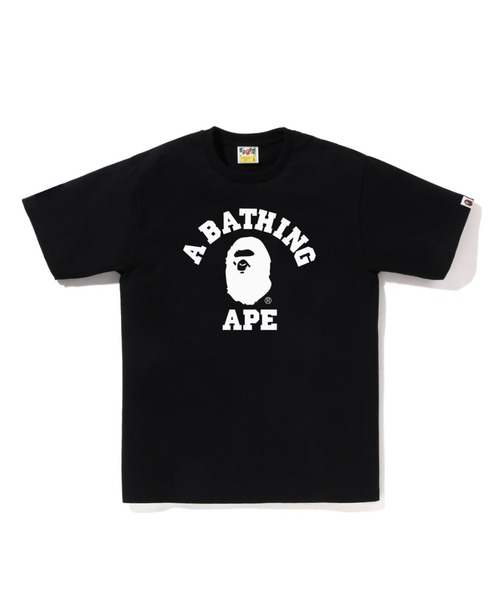 A BATHING APE(アベイシングエイプ)の「BICOLOR COLLEGE TEE M(Tシャツ/カットソー・メンズ・ホワイト/ブラック・X-LARGE/LARGE/XX-LARGE/XXX-LARGE/MEDIUM/SMALL)」の1枚目の写真
