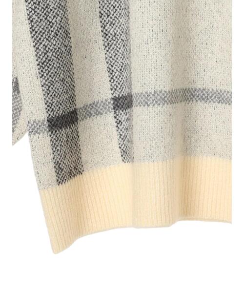 AMERICAN HOLIC（アメリカンホリック）の「ブークレチェックニットチュニック（チュニック・レディース・キャメル/グレー/アイボリー・L/M）」の9枚目の写真