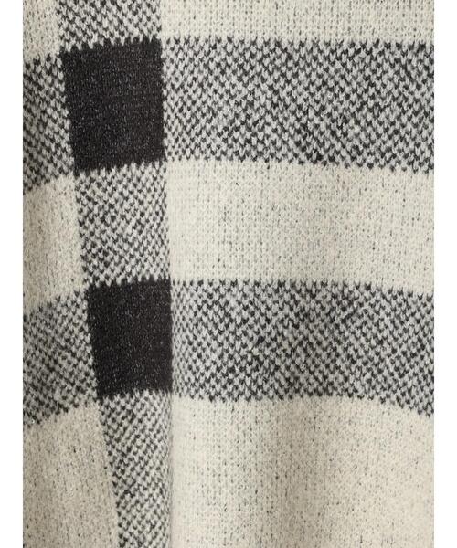 AMERICAN HOLIC（アメリカンホリック）の「ブークレチェックニットチュニック（チュニック・レディース・キャメル/グレー/アイボリー・L/M）」の7枚目の写真