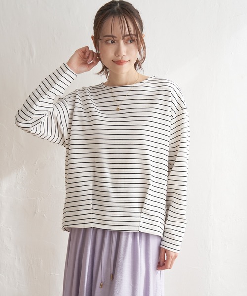 ikka（イッカ）の「リップル裾タックプルオーバー（Tシャツ/カットソー・レディース・イエロー/ブラック/ベージュ/オフホワイト・S/M/L）」の10枚目の写真