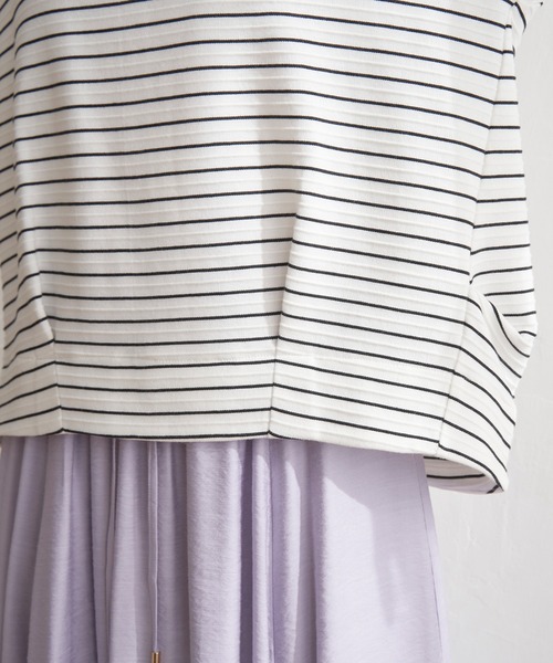 ikka（イッカ）の「リップル裾タックプルオーバー（Tシャツ/カットソー・レディース・イエロー/ブラック/ベージュ/オフホワイト・S/M/L）」の15枚目の写真