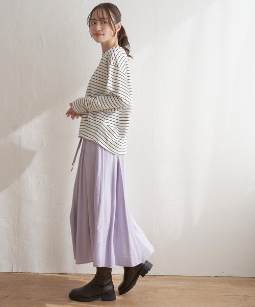 ikka（イッカ）の「リップル裾タックプルオーバー（Tシャツ/カットソー・レディース・イエロー/ブラック/ベージュ/オフホワイト・S/M/L）」の22枚目の写真