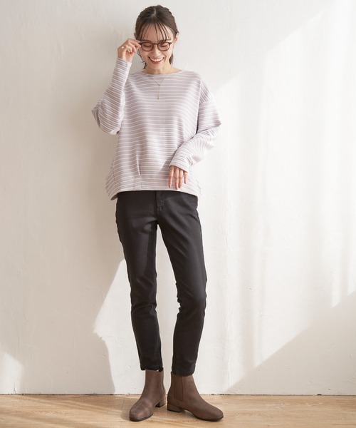 ikka（イッカ）の「リップル裾タックプルオーバー（Tシャツ/カットソー・レディース・イエロー/ブラック/ベージュ/オフホワイト・S/M/L）」の5枚目の写真