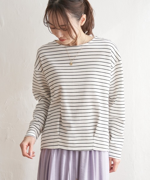 ikka（イッカ）の「リップル裾タックプルオーバー（Tシャツ/カットソー・レディース・イエロー/ブラック/ベージュ/オフホワイト・S/M/L）」の9枚目の写真