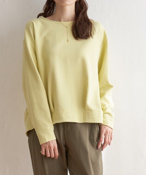 ikka（イッカ）の「リップル裾タックプルオーバー（Tシャツ/カットソー・レディース・イエロー/ブラック/ベージュ/オフホワイト・S/M/L）」の18枚目の写真