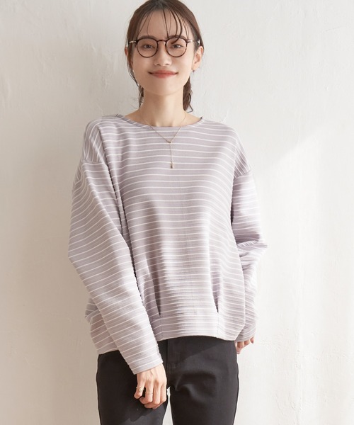 ikka（イッカ）の「リップル裾タックプルオーバー（Tシャツ/カットソー・レディース・イエロー/ブラック/ベージュ/オフホワイト・S/M/L）」の20枚目の写真