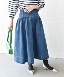 SHIPS any | SHIPS any:〈洗濯機可能〉デニム ギャザー スカート［SHIPS any DENIM］(デニムスカート)