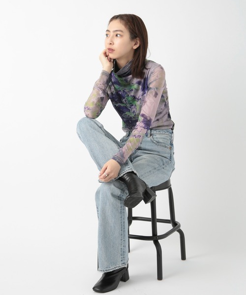 SETUP7(セットアップセブン)の「【SETUP7】シアートップス SCCH483(Tシャツ/カットソー・レディース・マルチ/パープル・FREE)」の8枚目の写真