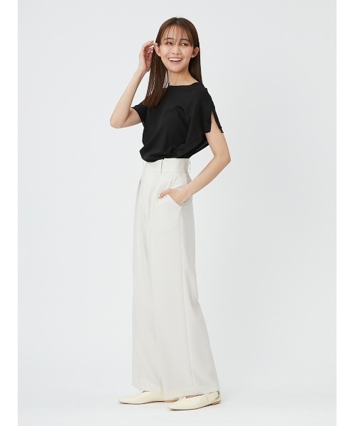 FRAY I.D（フレイアイディー）の「ツイルタックストレートパンツ（スラックス・レディース・アイボリー/ブルー/グレー・1/0）」の18枚目の写真