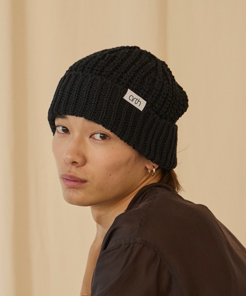 arth(アース)の「arth Recycle Co Rib Watch / アース(ニットキャップ/ビーニー・メンズ・ピンク/レッド/イエロー/ライトベージュ/ブラック・57~59cm)」の8枚目の写真