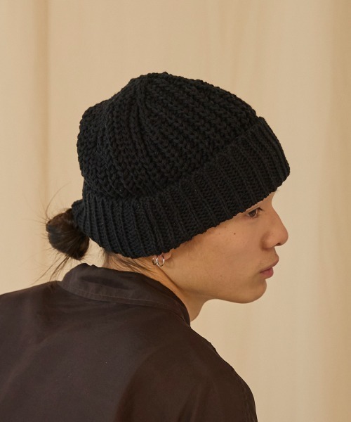 arth(アース)の「arth Recycle Co Rib Watch / アース(ニットキャップ/ビーニー・メンズ・ピンク/レッド/イエロー/ライトベージュ/ブラック・57~59cm)」の9枚目の写真