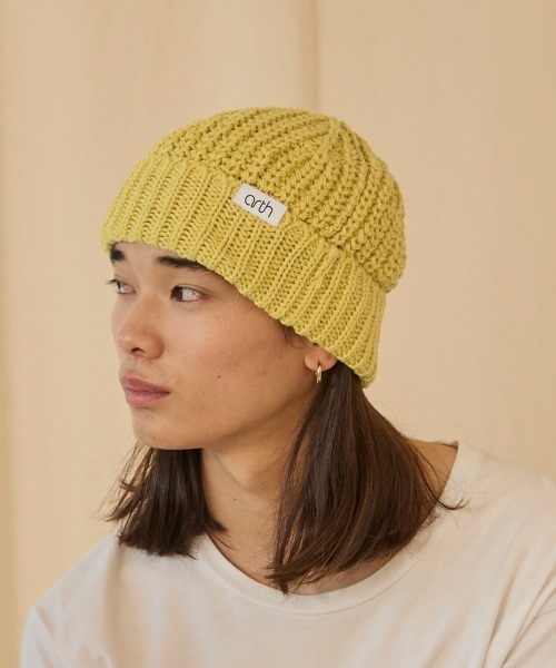 arth(アース)の「arth Recycle Co Rib Watch / アース(ニットキャップ/ビーニー・メンズ・ピンク/レッド/イエロー/ライトベージュ/ブラック・57~59cm)」の19枚目の写真
