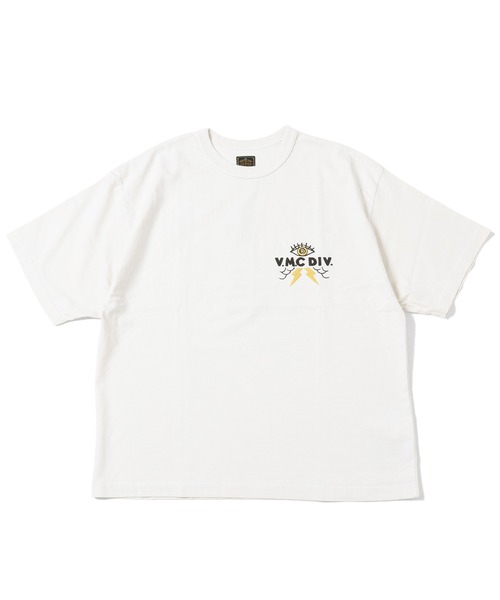 GYPSY&SONS（ジプシーアンドサンズ）の「BAGGY PRINT TEE VMC ”journey”　バギープリントティーブイエムシージャーニー（Tシャツ/カットソー・メンズ・アイボリー/ブラック・LARGE/MEDIUM）」の6枚目の写真