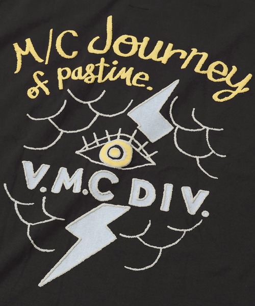 GYPSY&SONS（ジプシーアンドサンズ）の「BAGGY PRINT TEE VMC ”journey”　バギープリントティーブイエムシージャーニー（Tシャツ/カットソー・メンズ・アイボリー/ブラック・LARGE/MEDIUM）」の9枚目の写真