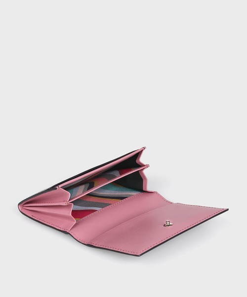 Paul Smith 名刺入れ グレー×ピンク レザー Paul Smith(ポールスミス)グレー、ピンク名刺入れ - メルカリ