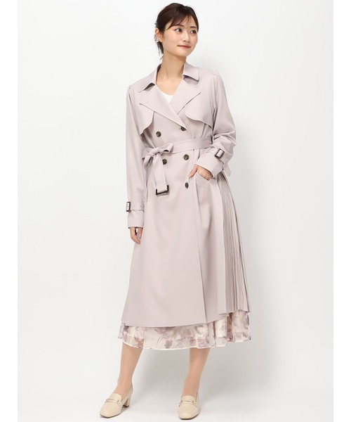 美品　Misch maschトレンチコート プリーツ　ウエストベルト　現行品 クーポン】【セール 82%OFF】ミッシュマッシュ MISCH MASCH