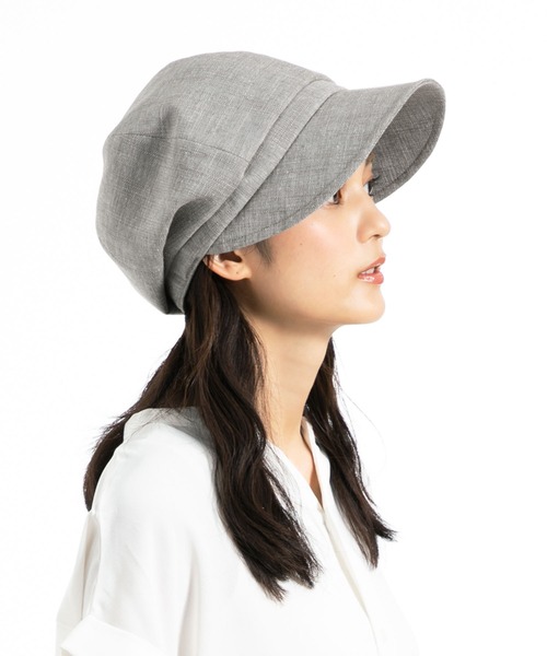QUEENHEAD(クイーンヘッド)の「つば広シンプルキャスケット(キャスケット・レディース・ブラック/グレー/ブラウン/ナチュラル・X-LARGE/XX-LARGE/FREE)」の2枚目の写真