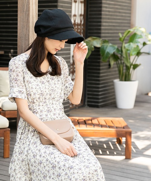 QUEENHEAD(クイーンヘッド)の「つば広シンプルキャスケット(キャスケット・レディース・ブラック/グレー/ブラウン/ナチュラル・X-LARGE/XX-LARGE/FREE)」の7枚目の写真