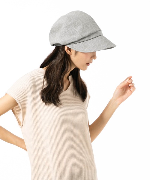 QUEENHEAD(クイーンヘッド)の「つば広シンプルキャスケット(キャスケット・レディース・ブラック/グレー/ブラウン/ナチュラル・X-LARGE/XX-LARGE/FREE)」の18枚目の写真