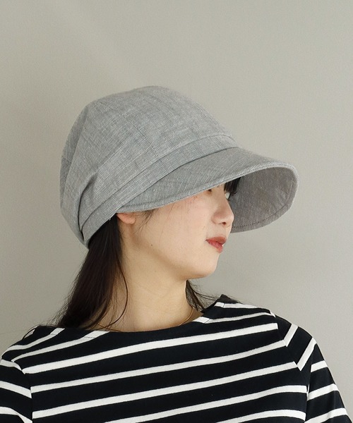 QUEENHEAD(クイーンヘッド)の「つば広シンプルキャスケット(キャスケット・レディース・ブラック/グレー/ブラウン/ナチュラル・X-LARGE/XX-LARGE/FREE)」の16枚目の写真