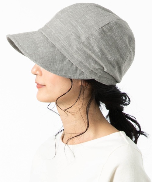 QUEENHEAD(クイーンヘッド)の「つば広シンプルキャスケット(キャスケット・レディース・ブラック/グレー/ブラウン/ナチュラル・X-LARGE/XX-LARGE/FREE)」の17枚目の写真