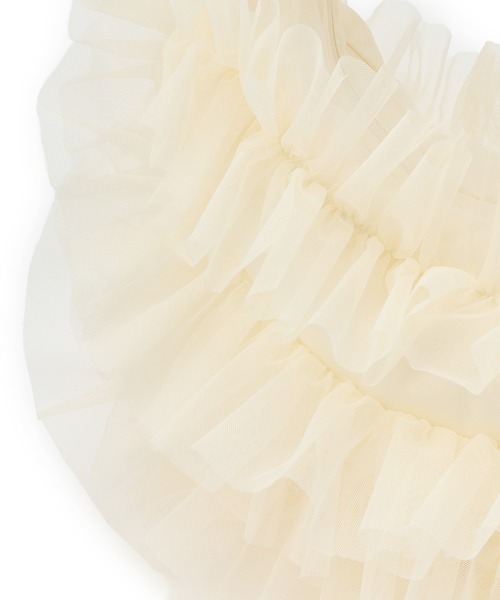 VIS（ビス）の「CASUAL チュールフリルショルダー（ショルダーバッグ・レディース・ブラック/キナリ・FREE）」の6枚目の写真