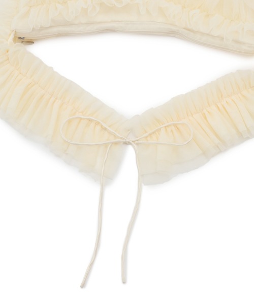 VIS（ビス）の「CASUAL チュールフリルショルダー（ショルダーバッグ・レディース・ブラック/キナリ・FREE）」の7枚目の写真