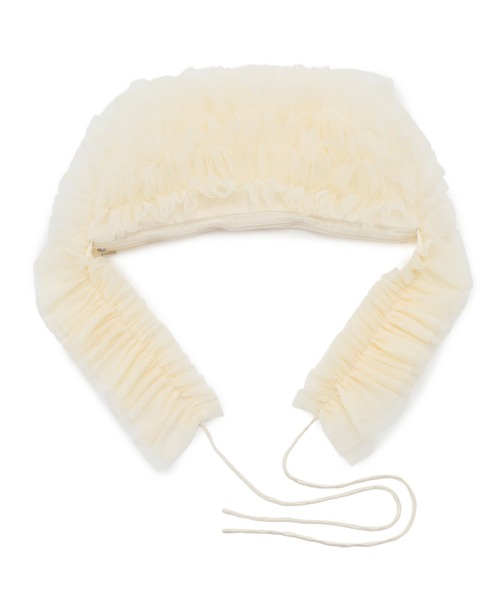 VIS（ビス）の「CASUAL チュールフリルショルダー（ショルダーバッグ・レディース・ブラック/キナリ・FREE）」の8枚目の写真