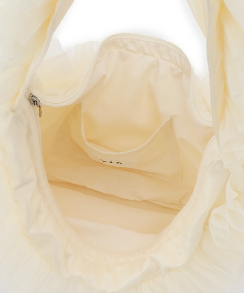 VIS（ビス）の「CASUAL チュールフリルショルダー（ショルダーバッグ・レディース・ブラック/キナリ・FREE）」の3枚目の写真