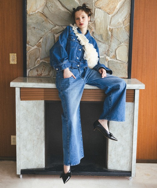 VIS（ビス）の「CASUAL チュールフリルショルダー（ショルダーバッグ・レディース・ブラック/キナリ・FREE）」の14枚目の写真