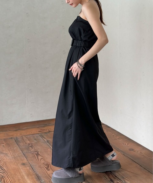 Per sist ence（パーシエンス）の「ベルト付きナイロンベアトップジャンスカ（ワンピース・レディース・オフホワイト/グレー/ブラック/グレイッシュベージュ/カーキ・FREE）」の12枚目の写真