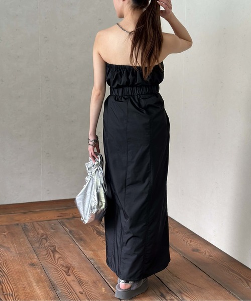 Per sist ence（パーシエンス）の「ベルト付きナイロンベアトップジャンスカ（ワンピース・レディース・オフホワイト/グレー/ブラック/グレイッシュベージュ/カーキ・FREE）」の15枚目の写真